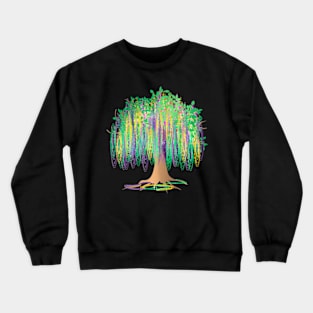 Mardi Gras Carnival Mexican Graphic Bead Tree Crewneck Sweatshirt